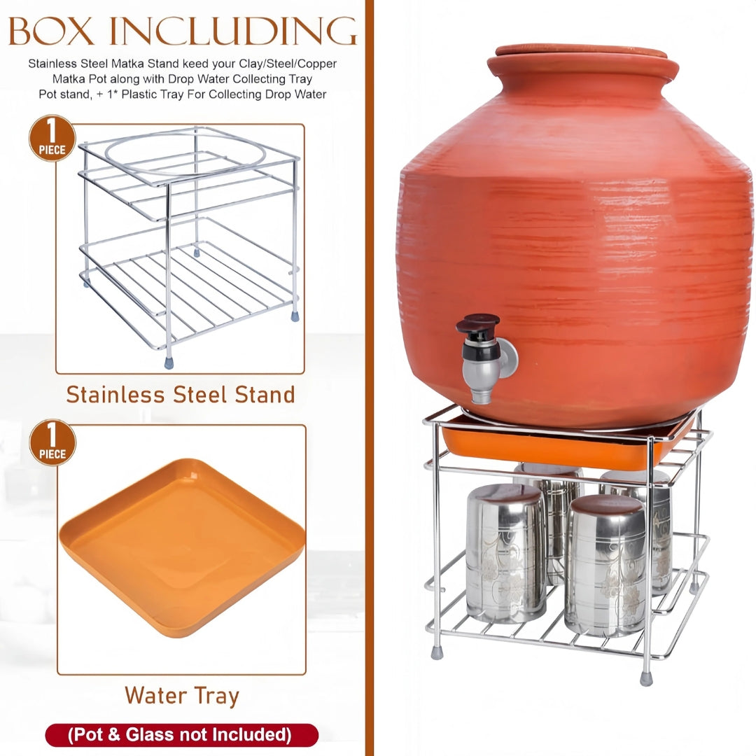 India Best Heavy Steel Matka Stand with Free Tray