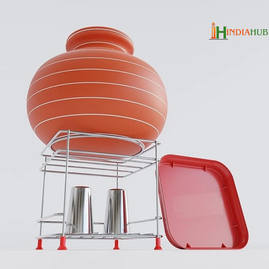 India Best Heavy Steel Matka Stand with Free Tray