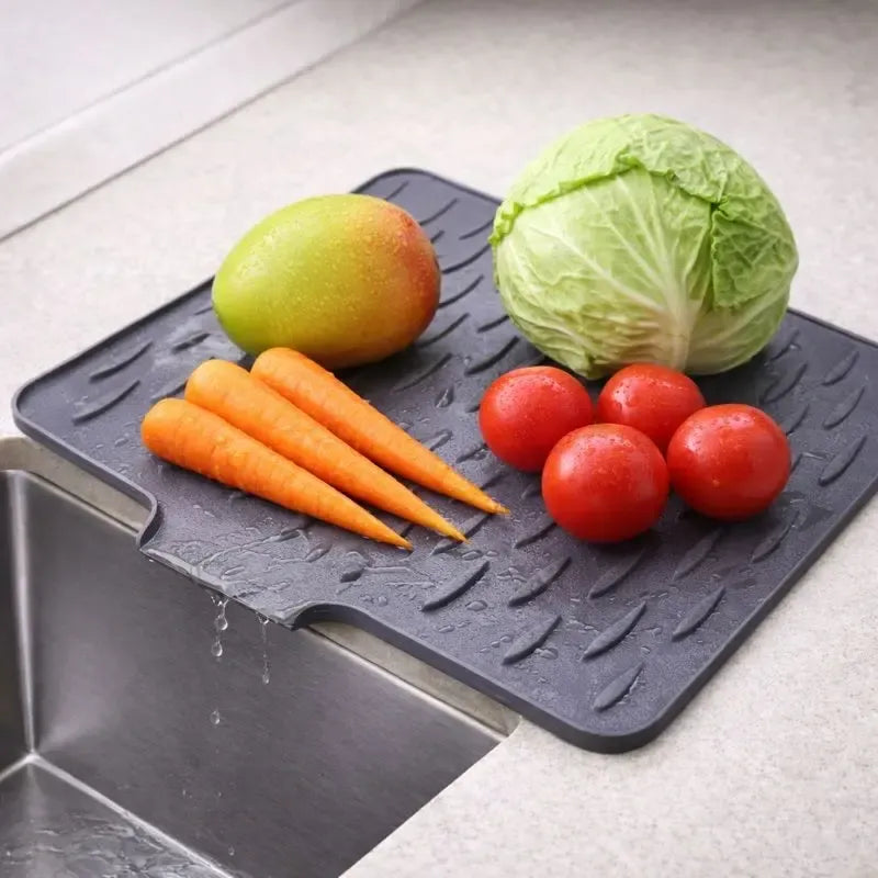 Silicone Dish Drying Mat with Smart Drainage