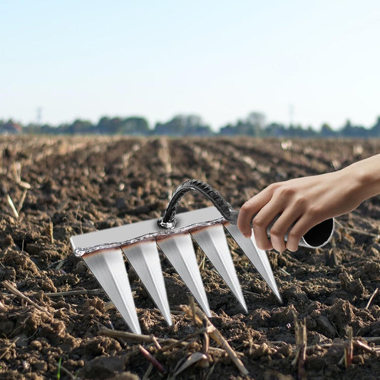 India Best 5 Teeth Carbon Steel Garden Weeding